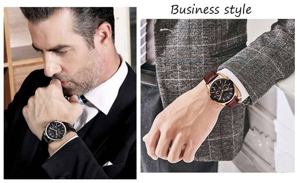 Watches Mens 2022 LIGE Top Brand Luxury Casual Leather Quartz Men's Watch Business Clock Male Sport Waterproof Date Chronograph