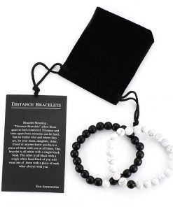 2Pcs/Set Couples Distance Bracelet Classic Natural Bracelets For Men 