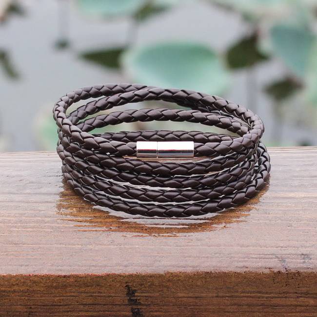 XQNI brand black retro Wrap Long leather bracelet men bangles fashion sproty Chain link male charm bracelet with 5 laps XQNI brand black retro Wrap Long leather bracelet men bangles fashion sproty Chain link male charm bracelet with 5 laps