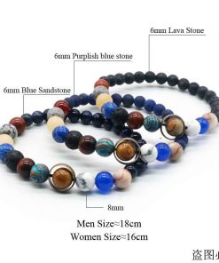 2020 Universe Solar System Bracelet Women Natural Bracelets For Men 
