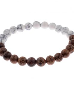 8MM New Natural Wood Beads Bracelets Men Black Bracelets For Men 