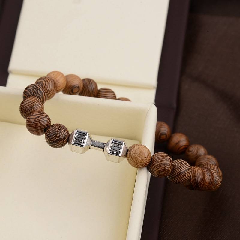 Hot Men Natural Wood Beads Cross Bracelets Onyx Meditation Prayer Bead Bracelet Women Wooden Yoga Jewelry Homme