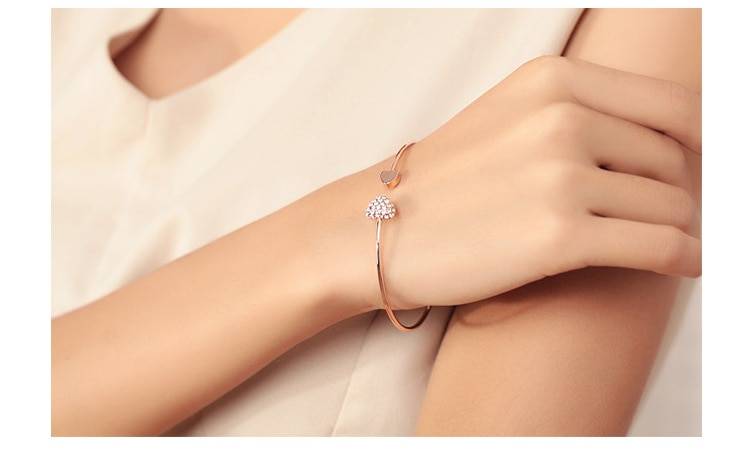2020 Hot New Fashion Adjustable Crystal Double Heart Bow Bilezik Cuff Opening Bracelet For Women Jewelry Gift Mujer Pulseras 7g 2020 Hot New Fashion Adjustable Crystal Double Heart Bow Bilezik Cuff Opening Bracelet For Women Jewelry Gift Mujer Pulseras 7g