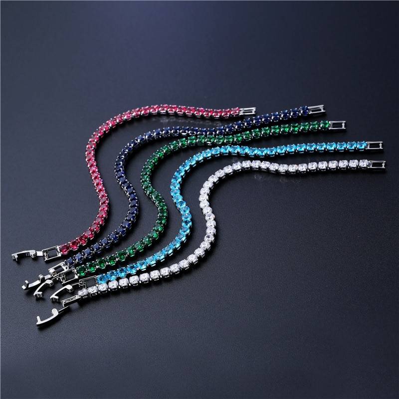Luxury 4mm Cubic Zirconia Tennis Bracelets Iced Out Bracelets For Women