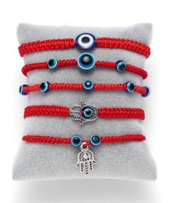 5 Style Hand Braided Lucky Red String Charm Bracelet Bracelets For Women