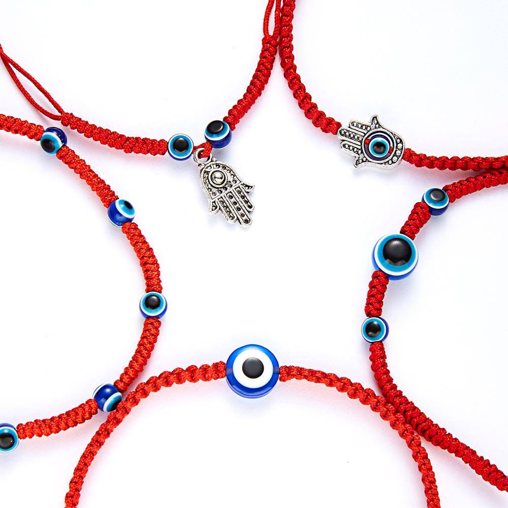 5 Style Hand Braided Lucky Red String Charm Bracelet Bracelets For Women