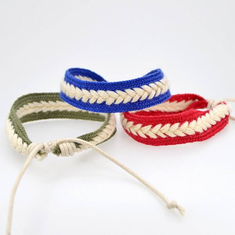 Bohemia Style Weave Rope Friendship Bracelets For Woman Men Cotton Handmade Charm Bracelet & Bangles Ethnic Jewelry Gifts