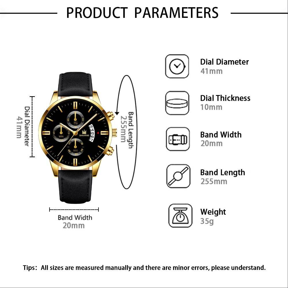 2020 Relogio Masculino Watches Men Fashion Sport Stainless Steel Case Leather Strap Watch Quartz Business Wristwatch Reloj Hombr