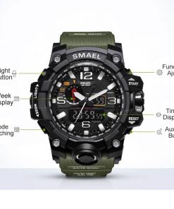 Watch Dual Display Analog Digital LED Electronic Quartz Quartz Watches 