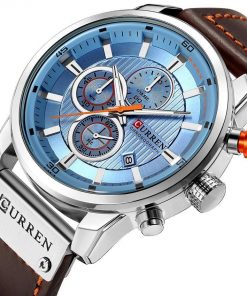 Top Brand Luxury Chronograph Quartz Watch Quartz Watches color: Black|Black blue|rose coffee|rose gray|Silver black|Silver Blue 