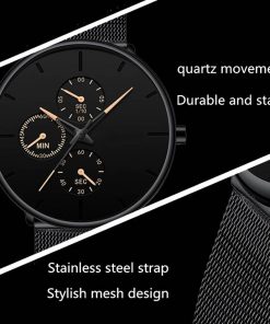 Mens Watches Male Clock Quartz Watch Casual Slim Quartz Watches 