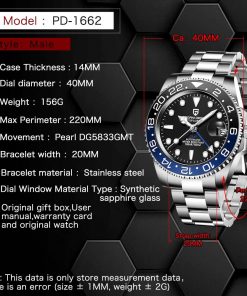 Luxury Men Mechanical Wristwatch Stainless Steel Automatic Watches
