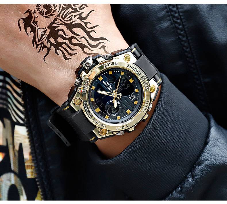 SANDA 739 Sports Men's Watches Top Brand Luxury Military Quartz Watch Men Waterproof S Shock Male Clock relogio masculino 2020