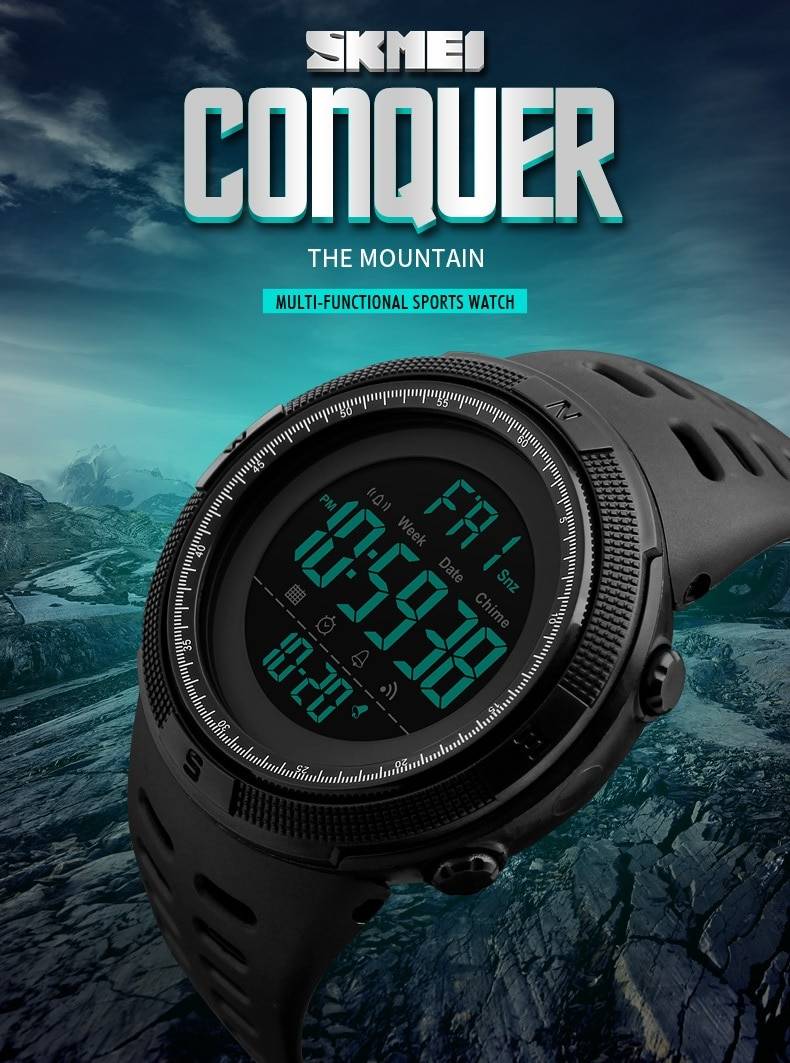 SKMEI Brand Men Sports Watches Fashion Chronos Countdown Men's Waterproof LED Digital Watch Man Military Clock Relogio Masculino