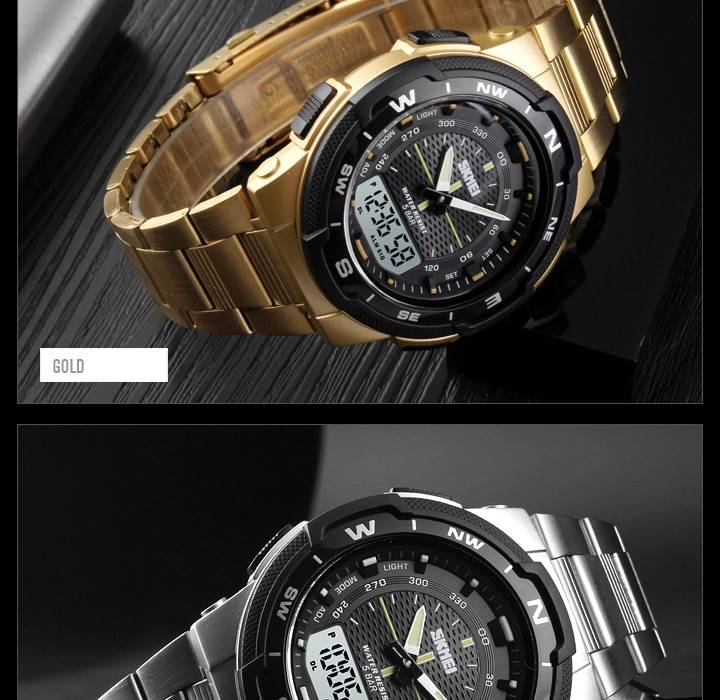 SKMEI Watch Men's Watch Fashion Sport Watches Stainless Steel Strap Mens Watches Stopwatch Chronograph Waterproof Wristwatch Men SKMEI Watch Men's Watch Fashion Sport Watches Stainless Steel Strap Mens Watches Stopwatch Chronograph Waterproof Wristwatch Men