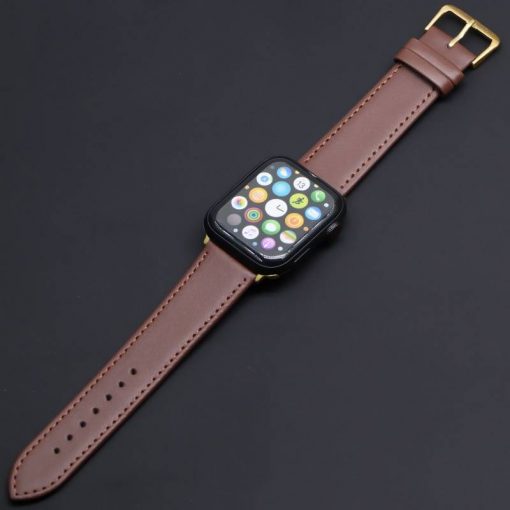Leather Loop Suitable For Apple Watch Band Watch Strap 58c99d5d65c49cc7bea0c0: black silver|Brown gold|White silver