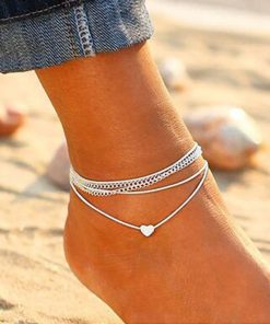 S054 Bohemian Silver Color Anklet Bracelet On The Leg Anklets 