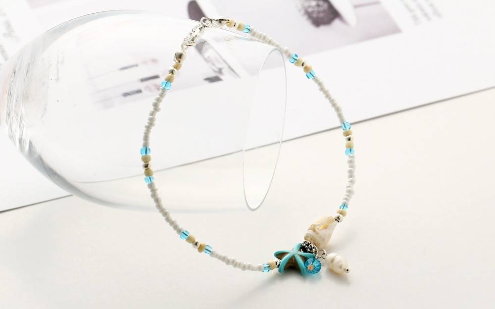Shell Anklet Beads Starfish Anklets For Women Fashion Vintage Handmade Sandal Statement Bracelet Foot Boho Jewelry