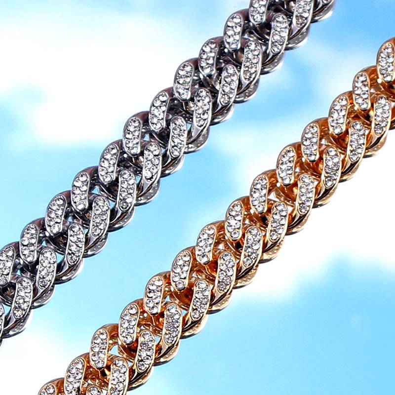 New Fashion Chunky Metal Chain Anklet For Women Men Rhinestone Gold Silver Color Cuban Foot Bracelet Punk Hip Hop Rock Jewelry