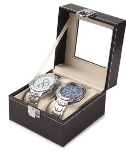 2/6/10 Slots Leather Watch Storage Box Organizer Watch Boxes 