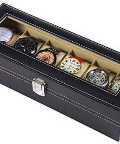 3/6/10 Slots Leather Watch Storage Box Organizer Watch Boxes 