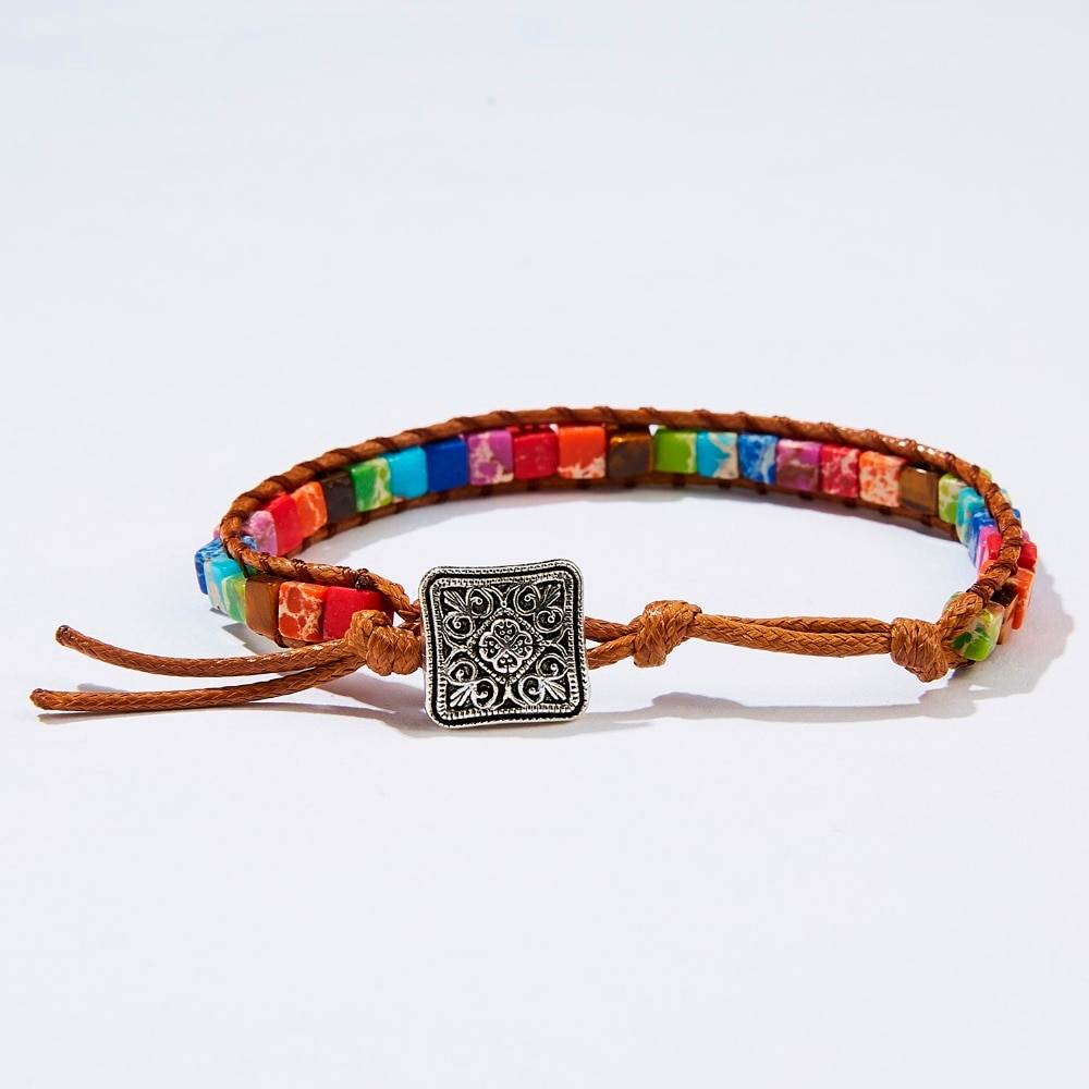 Handmade  Bracelet Multicolor Natural Stone