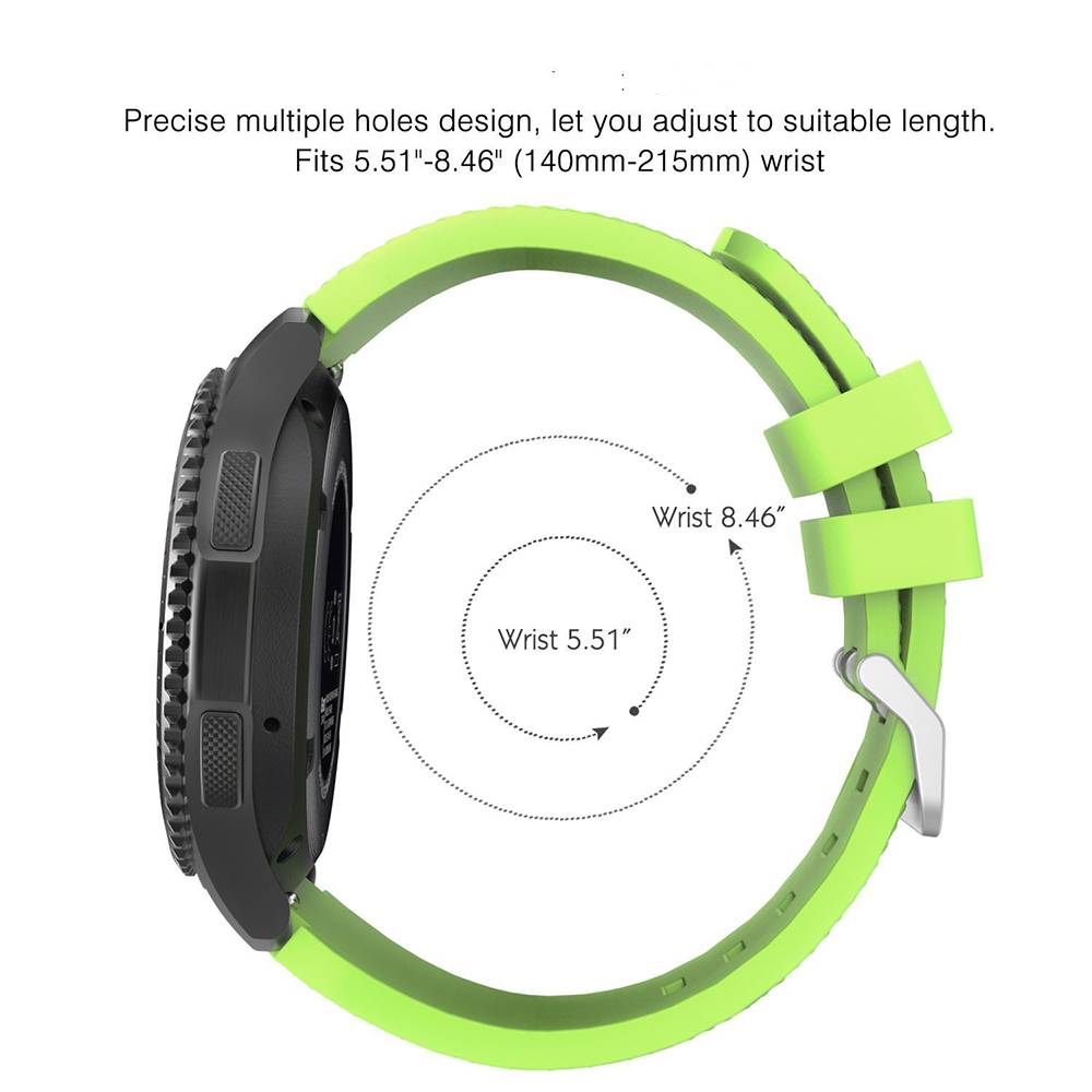 22mm watch strap For samsung Galaxy watch 46mm /3 45mm/S3 Frontier silicone smartwatch belt bracelet Huawei wath gt GT2 3 strap