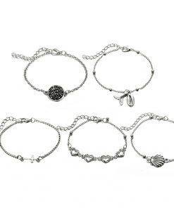 Fishtail Ball Bracelet Woman 925 Sterling Silver Fashion Lady Bangles Jewelry 5PCS Bracelets For Women 