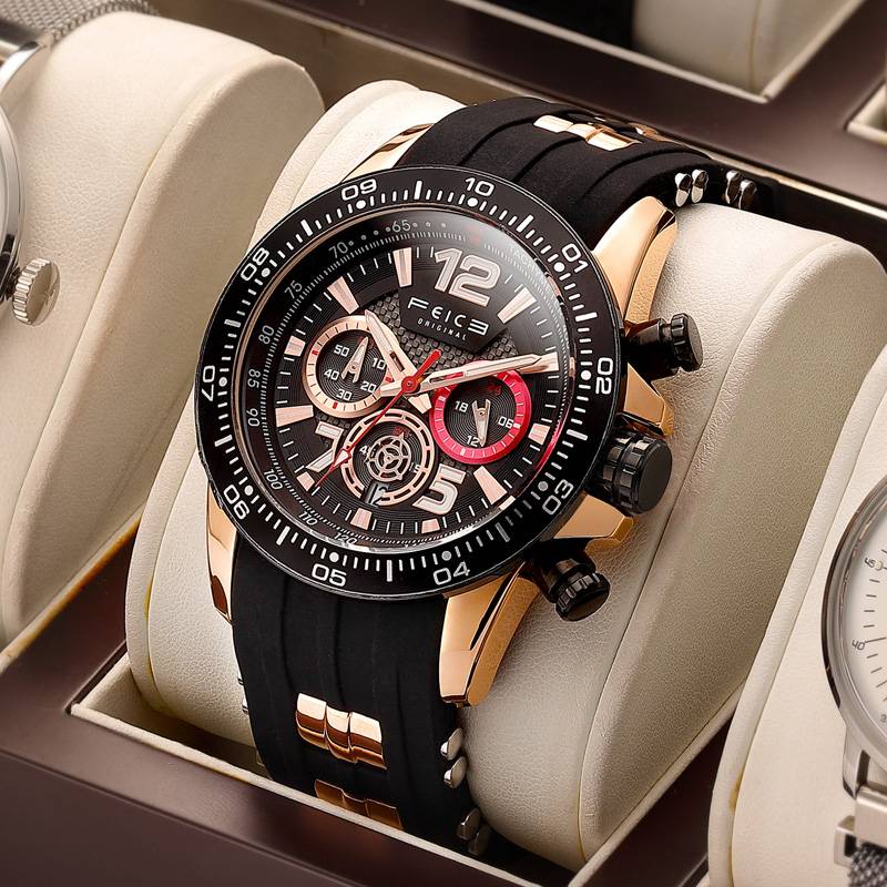 FEICE Sport Quartz Watch for Men Luminous Chronograph NEW Watch Luxury Waterproof Watch Best Selling Wrist Watches for MenFK220