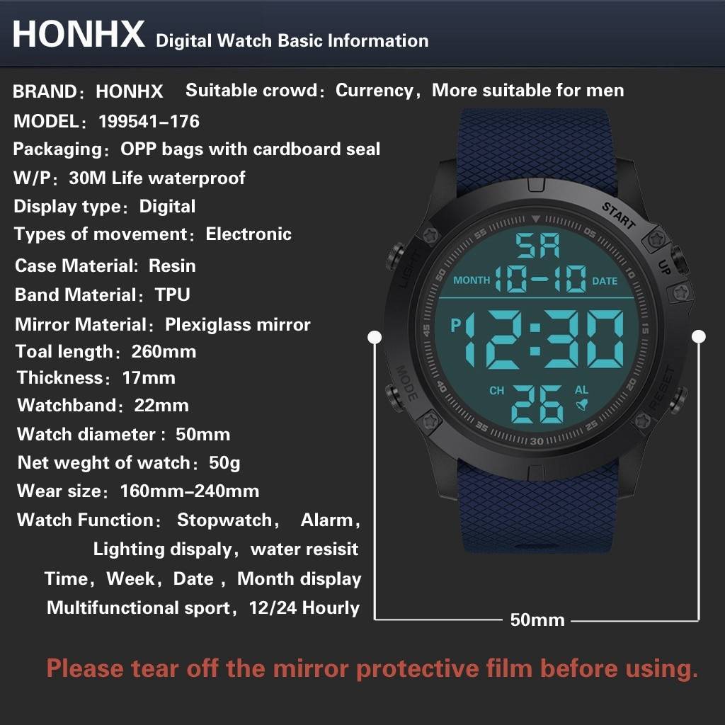 Luxury Waterproof Electronic Watches For Men Military Digital Sports Watch Men Mechanical Wristwatches Montre Homme