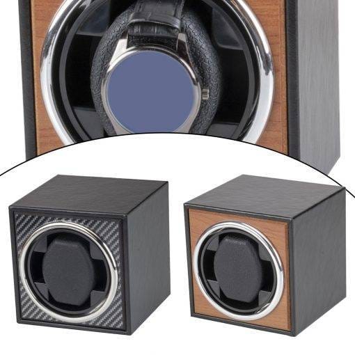 USB Battery Powered Single Watch Winder Winding Box PU Leather 2 Rotation Modes for Mechanical Watch Wristwatch Bedroom Gifts Watch Boxes