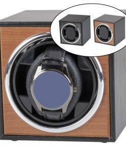 USB Battery Powered Single Watch Winder Winding Box PU Leather 2 Rotation Modes for Mechanical Watch Wristwatch Bedroom Gifts Watch Boxes 