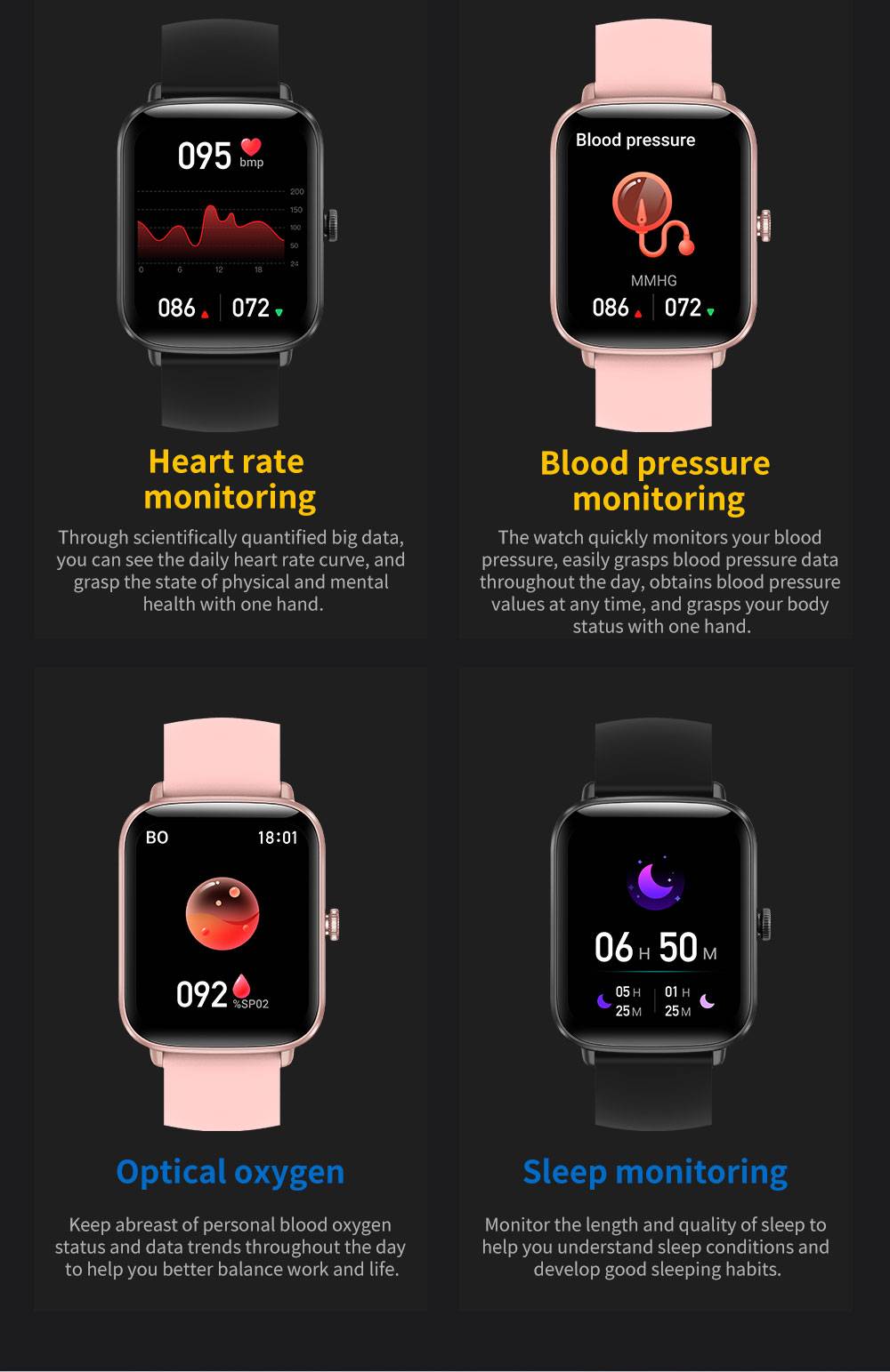 2022 New Bluetooth Heart Rate Monitor Smart Watch Men Full Touch Dial Call Fitness Tracker IP67 Waterproof Smartwatch Men women