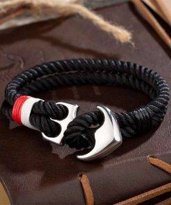 CUTEECO Men Anchor Bracelet High Quality Charm Umbrella Rope Chain Navy Sailboat Men’s And Women’s Survive Sports Metal Hook Bracelets For Men Bracelets For Women 