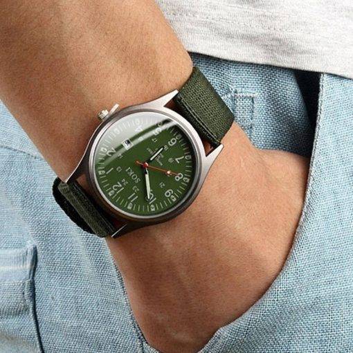 Fashion Mens Watches Luminous Hands Clock Luxury Military Sports Date Quartz Wristwatch Men Casual Nylon Watch relogio masculino My Products