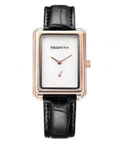 Fashion REBIRTH Brand Popular Women Watches Ladies Clocks Leather Square Bracelet Quartz Wristwatches Clock Montre Femme My Products 