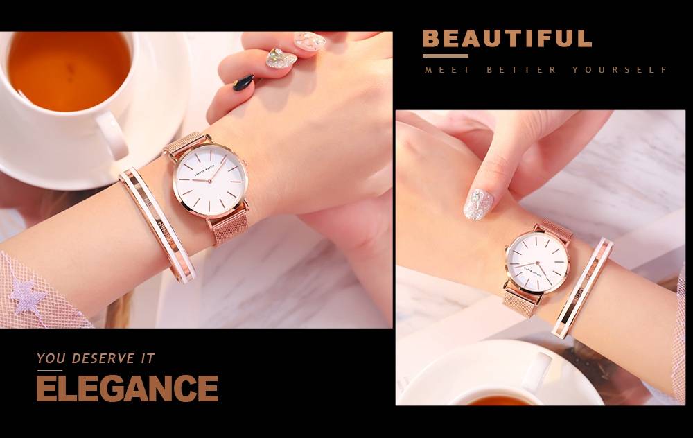 Japan Quartz Movement High Quality 36mm Hannah Martin Women Stainless Steel Mesh Rose Gold Waterproof Ladies Watch Dropshipping Japan Quartz Movement High Quality 36mm Hannah Martin Women Stainless Steel Mesh Rose Gold Waterproof Ladies Watch Dropshipping
