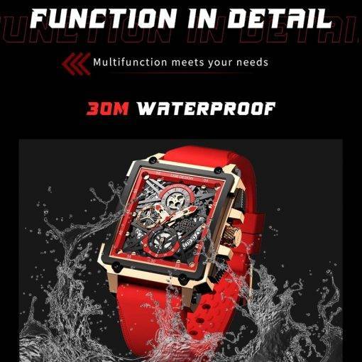 LIGE 2022 Top Brand Luxury Mens Watches Square Digital Sports Quartz Wrist Watch for Men Waterproof Stopwatch Relogio Masculino My Products