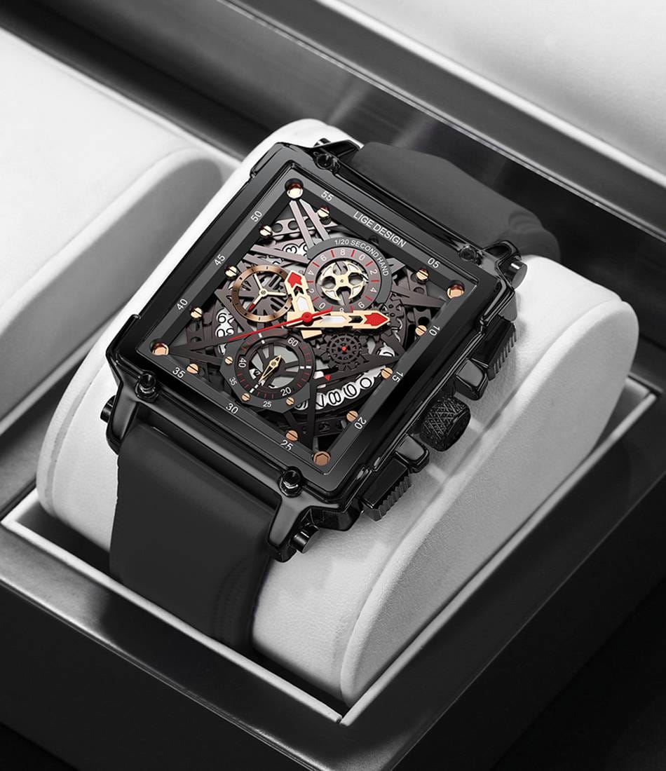 LIGE 2022 Top Brand Luxury Mens Watches Square Digital Sports Quartz Wrist Watch for Men Waterproof Stopwatch Relogio Masculino LIGE 2022 Top Brand Luxury Mens Watches Square Digital Sports Quartz Wrist Watch for Men Waterproof Stopwatch Relogio Masculino