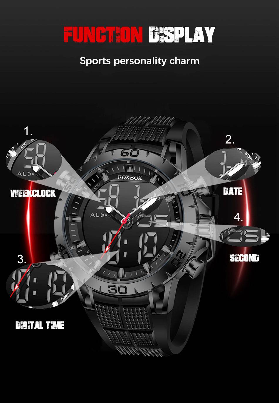 LIGE Creative Mens Watches Top Brand Luxury Dual Display Quartz Watch For Men Sports Waterproof Digital Watch Relogios Masculino