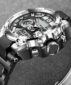 LIGE Digital Men Military Watch 50m Waterproof Wristwatch LED Quartz Clock Sport Watch Male Big Watches Men Relogios Masculino My Products 
