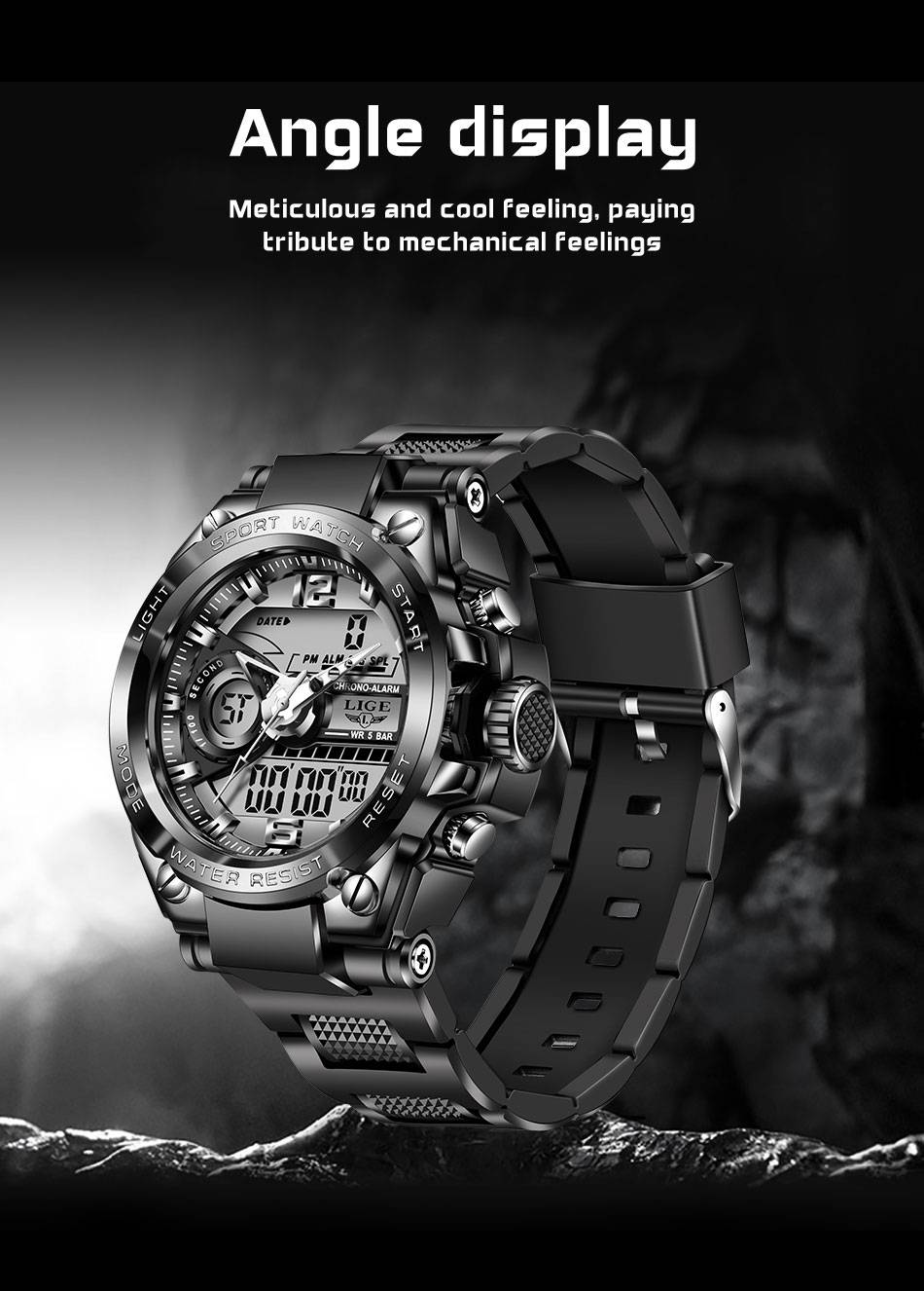 LIGE Men Military Watch Top Brand 50m Waterproof Wristwatch LED Alarm Clock Sport Watch Male relogios masculino Sport Watch Men LIGE Men Military Watch Top Brand 50m Waterproof Wristwatch LED Alarm Clock Sport Watch Male relogios masculino Sport Watch Men