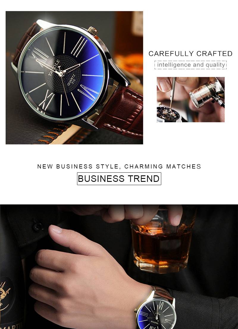 Mens Watches Top Brand Luxury 2020 Yazole Watch Men Fashion Business Quartz-watch Minimalist Belt Male Watches Relogio Masculino