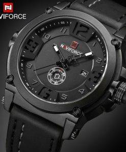 NAVIFORCE Men Sports Watch Leather NF9099 Quartz Watches 