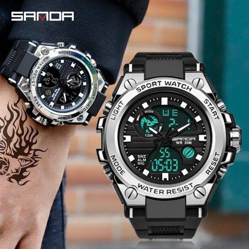 SANDA Brand G Style Men Digital Watch Shock Military Sports Watches Fashion Waterproof Electronic Wristwatch Mens 2020 Relogios My Products