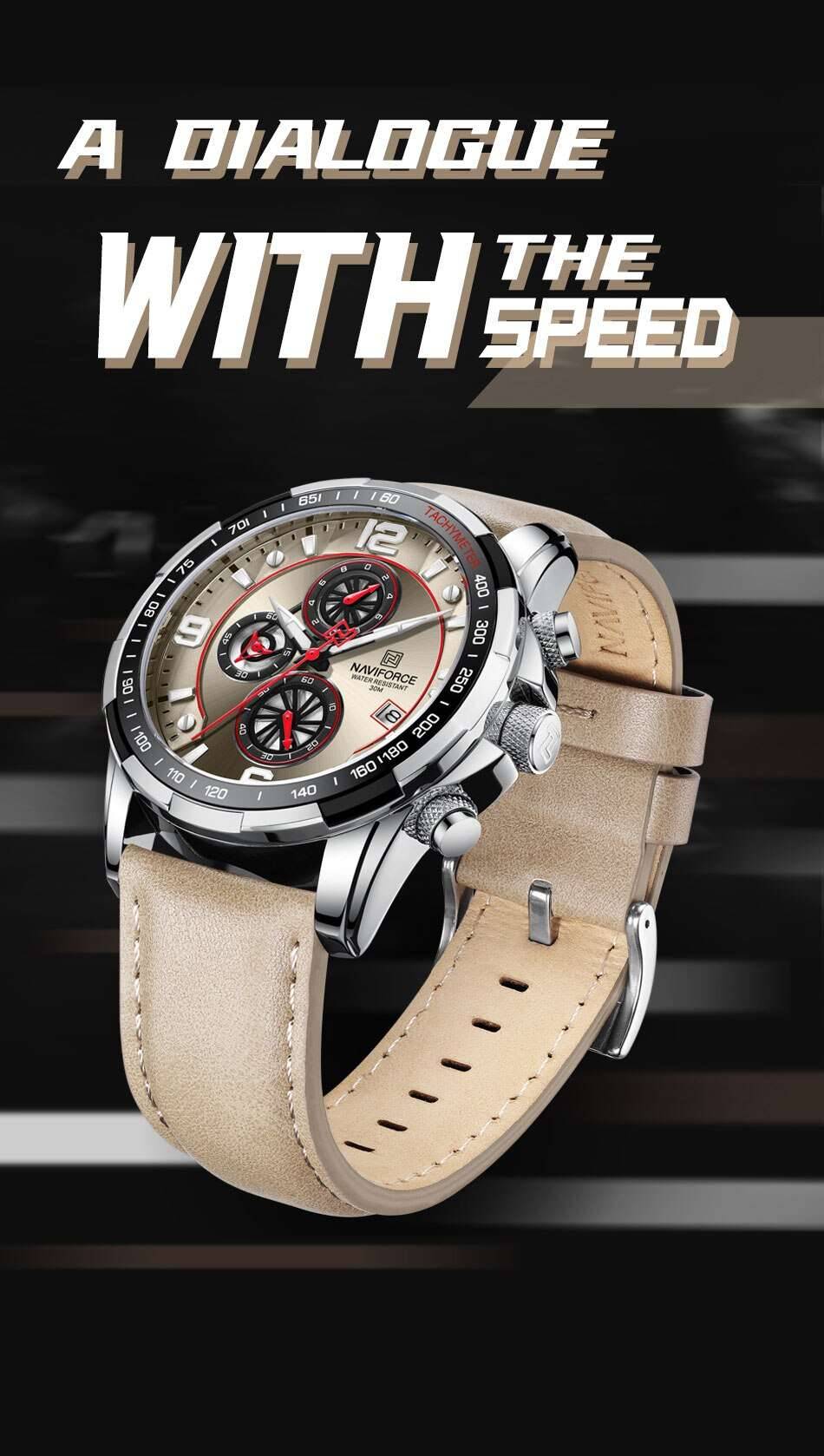 2022 Top Brand Luxury NAVIFORCE 100% Original Fashion Watch For Men Multifunction Sport Waterproof Man Quartz WristWatches Clock