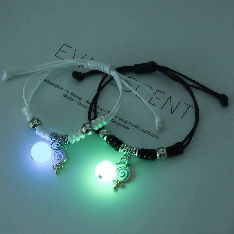 2PC/Set Fashion Luminous Moon Star Bracelet Couple Adjustable Rope Matching Friend Bracelets Love Gifts Jewelry 2PC/Set Fashion Luminous Moon Star Bracelet Couple Adjustable Rope Matching Friend Bracelets Love Gifts Jewelry