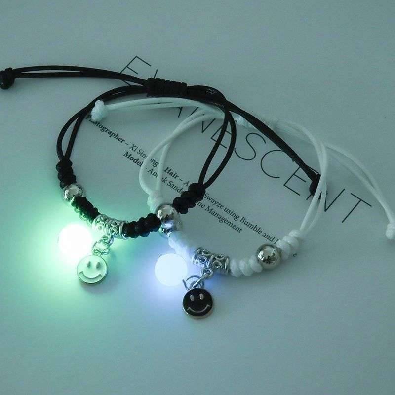2PC/Set Fashion Luminous Moon Star Bracelet Couple Adjustable Rope Matching Friend Bracelets Love Gifts Jewelry 2PC/Set Fashion Luminous Moon Star Bracelet Couple Adjustable Rope Matching Friend Bracelets Love Gifts Jewelry