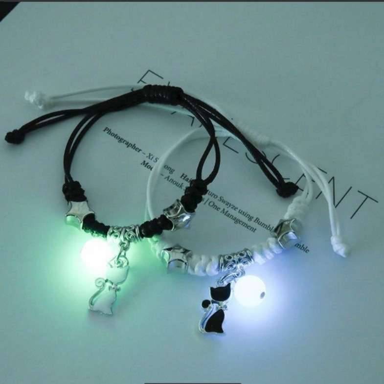 2PC/Set Fashion Luminous Moon Star Bracelet Couple Adjustable Rope Matching Friend Bracelets Love Gifts Jewelry 2PC/Set Fashion Luminous Moon Star Bracelet Couple Adjustable Rope Matching Friend Bracelets Love Gifts Jewelry