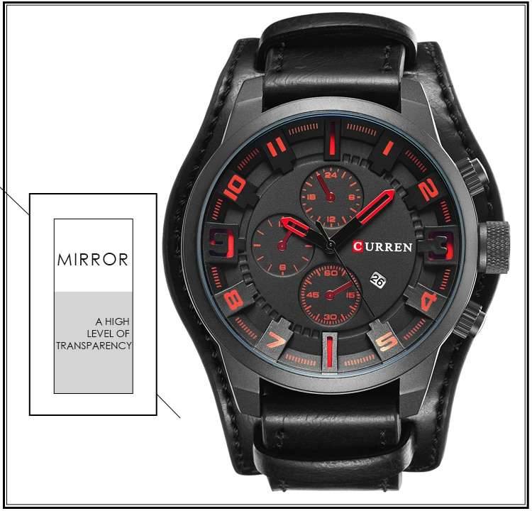 CURREN Top Brand Sport Mens Dropshipping Watches Male Clocks Date Sport Military Clock Leather Strap Quartz Men Watch Gift 8225